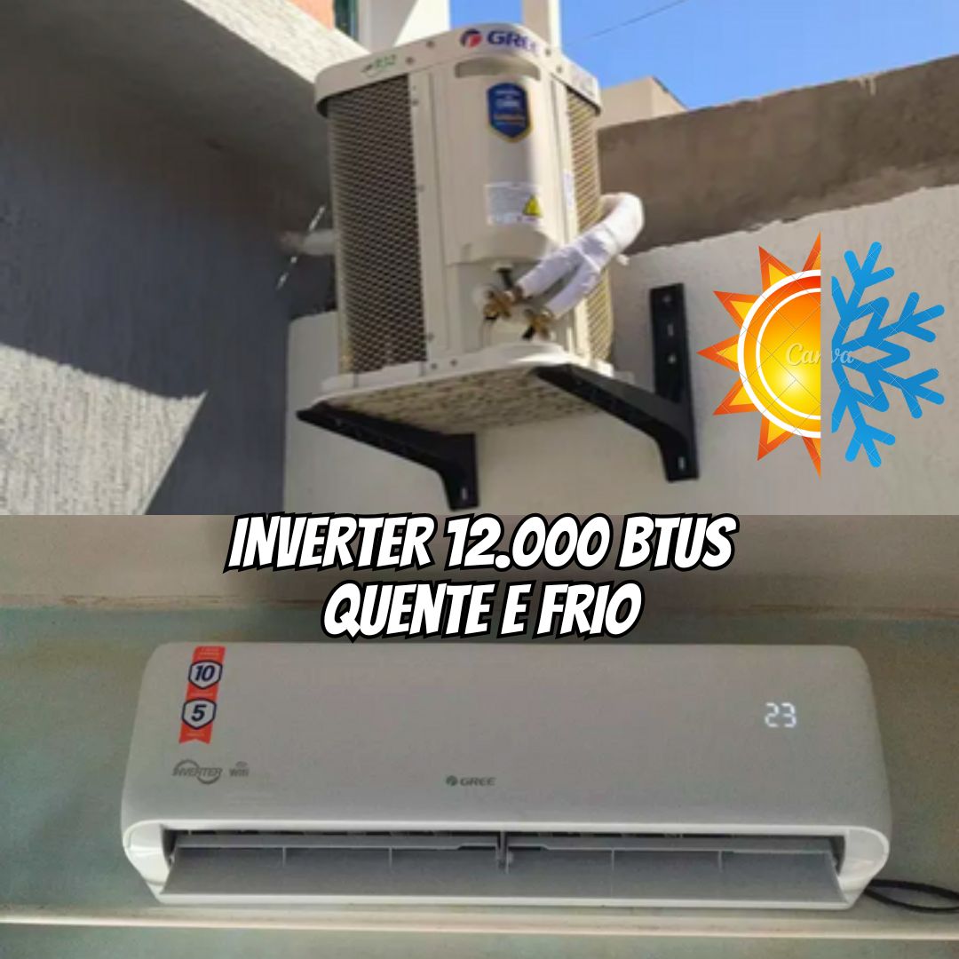 Ar Condicionado Split Hi Wall Gree G-Top Auto Inverter 12.000 Btus Quente e Frio 220v