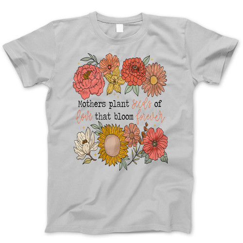 Photograph of four blank t-shirts greys beige and army green. Clipping path included. Ready for your.jpg