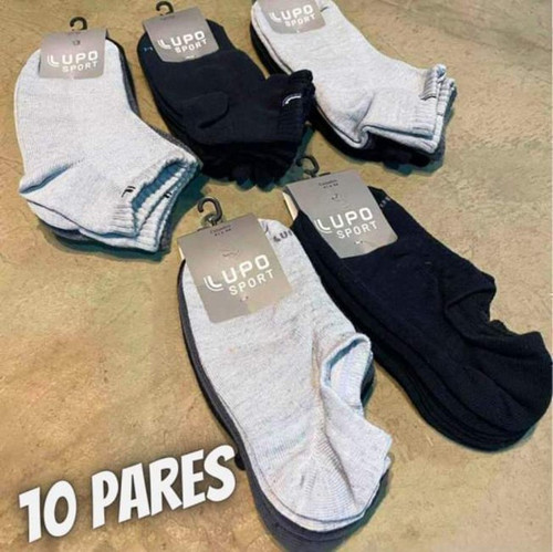 Kit Com 10 Pares De Meia Soquete Adulto Lupo Sport.jpg