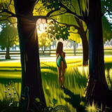 www.naked-ai.art - Naked woman in the park