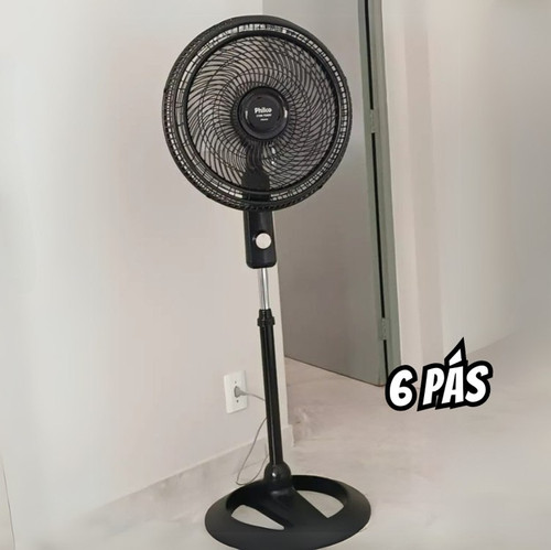 Ventilador De Coluna Philco 6 Pás 175w Pvc41a Estrutura Preto Pás Preto Material das pás Plástico.jpg