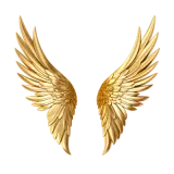 ai generated golden wings on transparent background ai generated free png