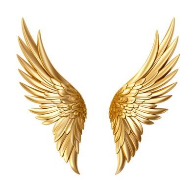 ai generated golden wings on transparent background ai generated free png.webp