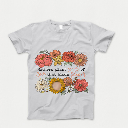 Photograph of four blank t-shirts greys beige and army green. Clipping path included. Ready for your.jpg