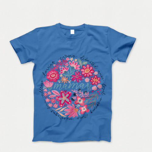 Photograph of four blank t-shirts greys beige and army green. Clipping path included. Ready for your.jpg