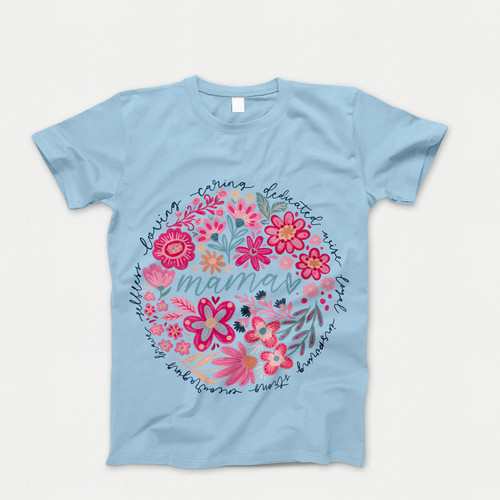 Photograph of four blank t-shirts greys beige and army green. Clipping path included. Ready for your.jpg