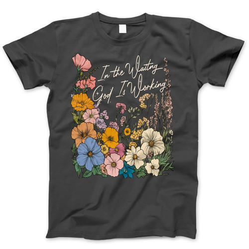 Photograph of four blank t-shirts greys beige and army green. Clipping path included. Ready for your.jpg