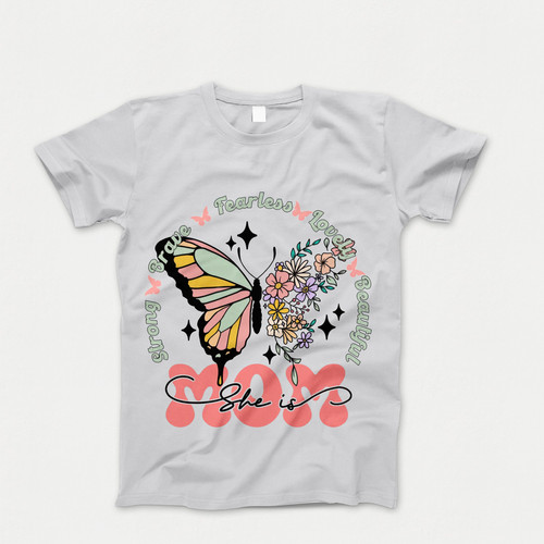 Photograph of four blank t-shirts greys beige and army green. Clipping path included. Ready for your.jpg