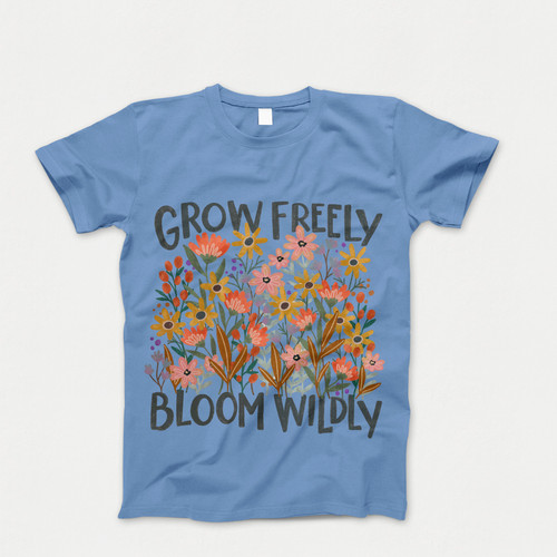 Photograph of four blank t-shirts greys beige and army green. Clipping path included. Ready for your.jpg