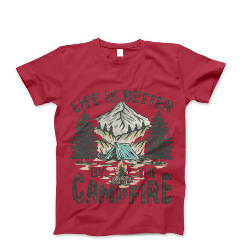 Photograph of four blank t-shirts greys beige and army green. Clipping path included. Ready for your.jpg