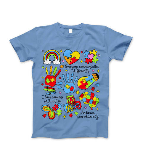 Photograph of four blank t-shirts greys beige and army green. Clipping path included. Ready for your.jpg