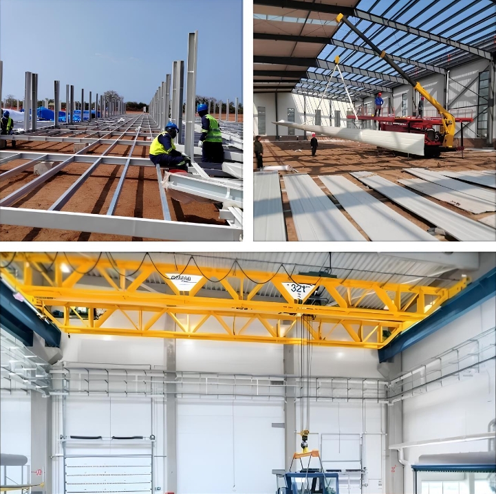 steel building installation