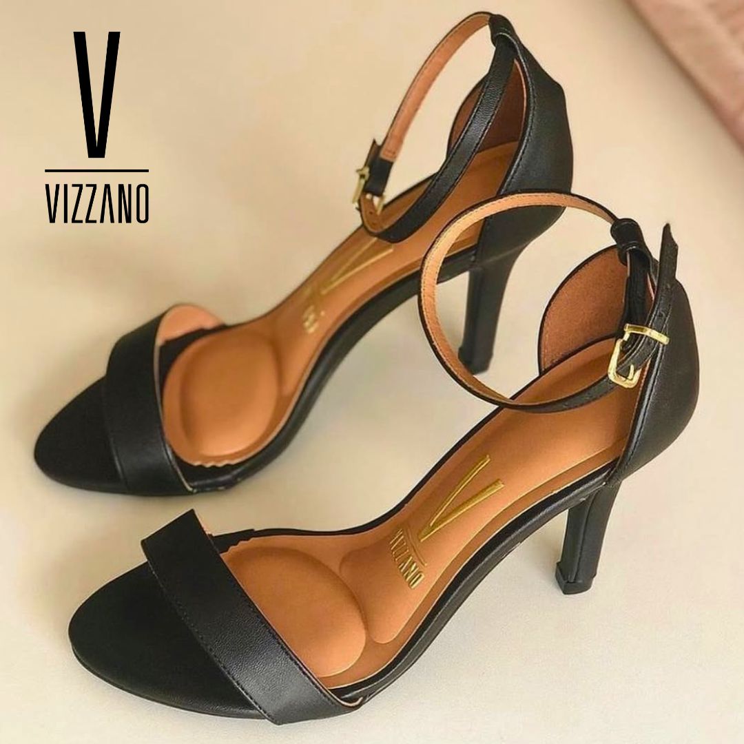 Sandália Feminina Salto Alto Tira Única Vizzano