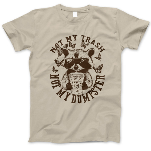 Photograph of four blank t-shirts greys beige and army green. Clipping path included. Ready for your.jpg