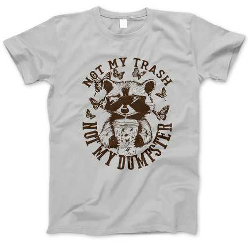 Photograph of four blank t-shirts greys beige and army green. Clipping path included. Ready for your.jpg