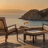 Leonardo Kino XL elegant coffee table with 2 lounge chairs on 1