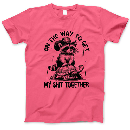 Photograph of four blank t-shirts greys beige and army green. Clipping path included. Ready for your.jpg