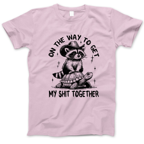 Photograph of four blank t-shirts greys beige and army green. Clipping path included. Ready for your.jpg