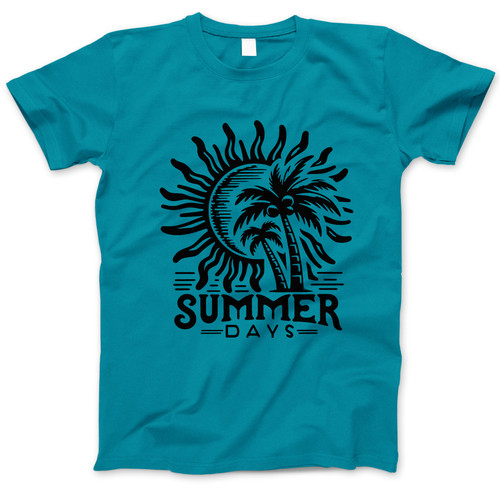 Photograph of four blank t-shirts greys beige and army green. Clipping path included. Ready for your.jpg