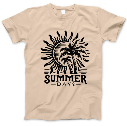 Photograph of four blank t-shirts greys beige and army green. Clipping path included. Ready for your.jpg