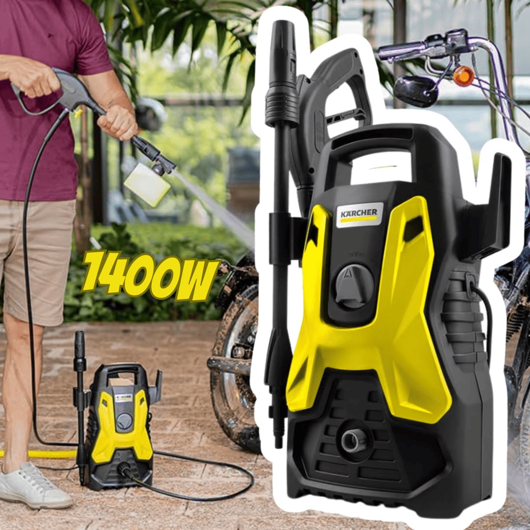 Kärcher Lavadora de Alta pressão Prática Black, 1500 PSI/Libras, 1400W, 300L/h com Aplicador de Detergente e Lança Regulável