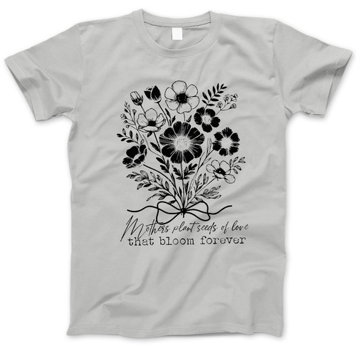 Photograph of four blank t-shirts greys beige and army green. Clipping path included. Ready for your.jpg