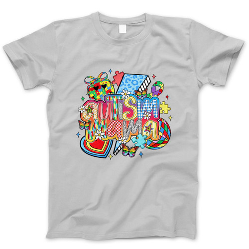 Photograph of four blank t-shirts greys beige and army green. Clipping path included. Ready for your.jpg