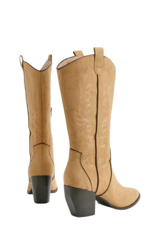 tan faux suede embroidered contrast detail western boots (2) Photoroom.jpg