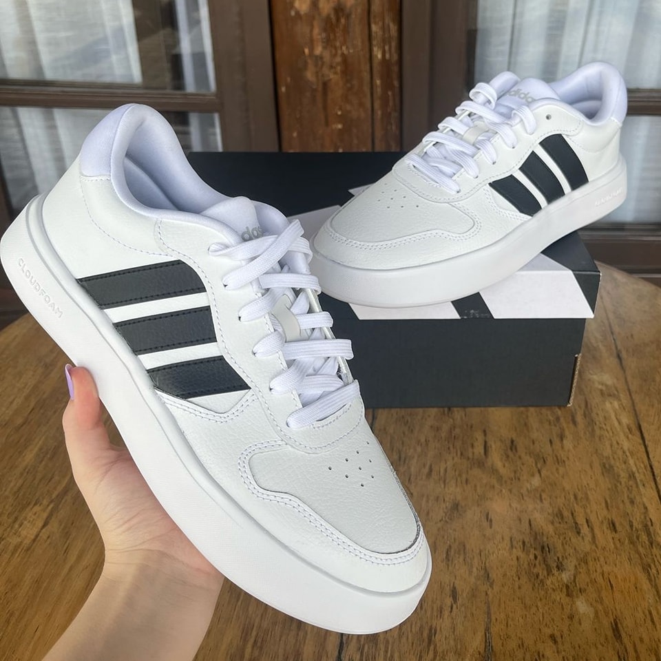 Tênis Adidas Litecourt Masculino – Branco+Preto