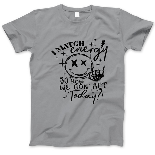 Photograph of four blank t-shirts greys beige and army green. Clipping path included. Ready for your.jpg