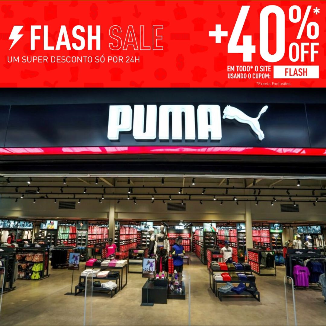 FLASH SALE PUMA com até 40% OFF
