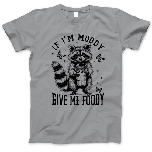 Photograph of four blank t-shirts greys beige and army green. Clipping path included. Ready for your.jpg