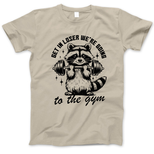 Photograph of four blank t-shirts greys beige and army green. Clipping path included. Ready for your.jpg