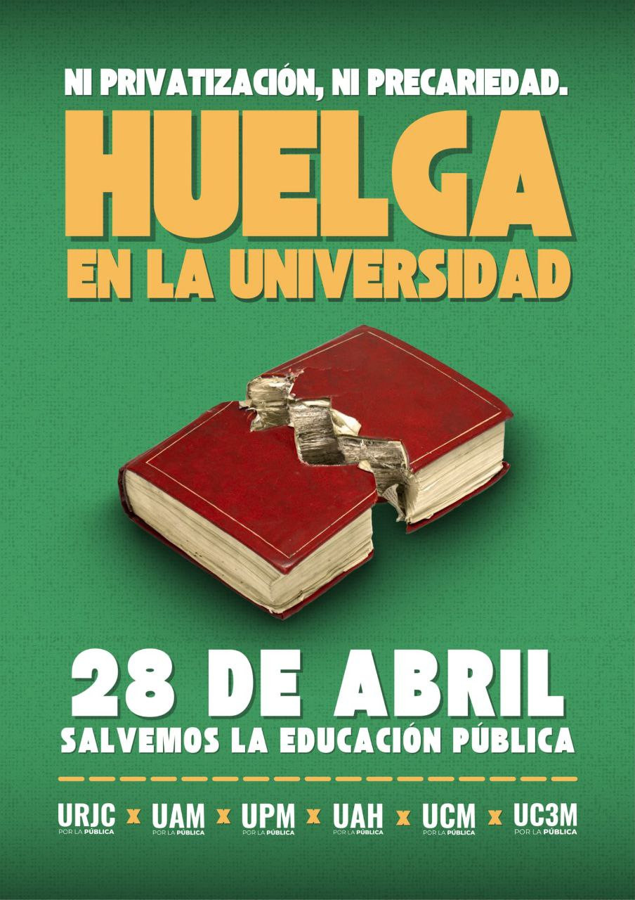 Cartel huelga 28A