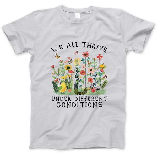 Photograph of four blank t-shirts greys beige and army green. Clipping path included. Ready for your.jpg