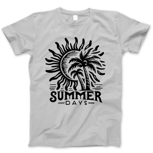 Photograph of four blank t-shirts greys beige and army green. Clipping path included. Ready for your.jpg