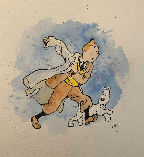 tintin and Snowy putitng on macintiosh IMG 8215.jpg