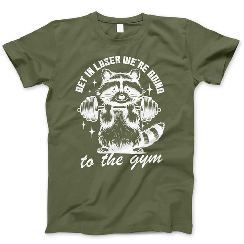 Photograph of four blank t-shirts greys beige and army green. Clipping path included. Ready for your.jpg