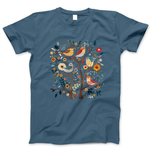 Photograph of four blank t-shirts greys beige and army green. Clipping path included. Ready for your.jpg