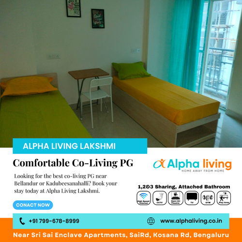 Alpha Living Lakshmi offers affordable co-living PG in Kadubeesanahalli.png