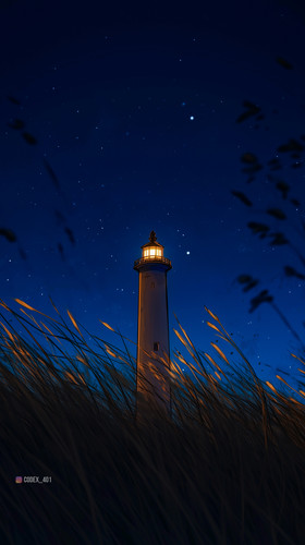 dovakin 2024 Lighthouse in the dark night surrounded by tall gr 624aefed d5d2 47bc a8ec fdb47d66d715.jpg