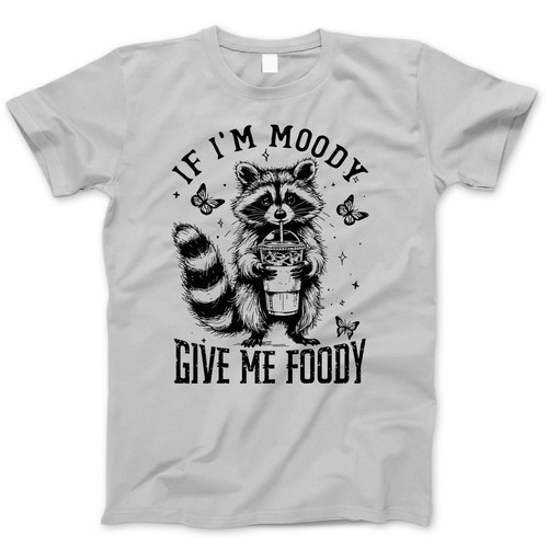 Photograph of four blank t-shirts greys beige and army green. Clipping path included. Ready for your.jpg