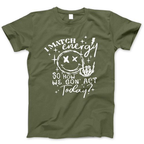 Photograph of four blank t-shirts greys beige and army green. Clipping path included. Ready for your.jpg