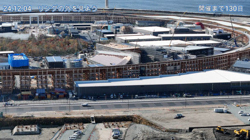 「大阪・関西万博　リングの外の様子」2024.12.04現在 #大阪万博2025 #関西万博 #万博進捗状況 #万博見学ツワー #関西万博最新情報 #リングが繋がる #真実は一つ #ガンダ.jpg