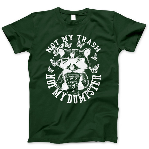 Photograph of four blank t-shirts greys beige and army green. Clipping path included. Ready for your.jpg