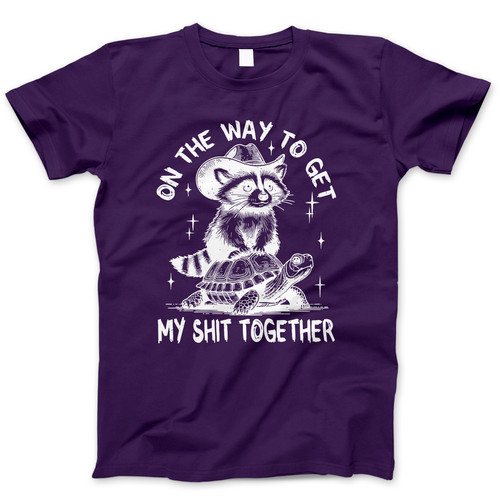 Photograph of four blank t-shirts greys beige and army green. Clipping path included. Ready for your.jpg