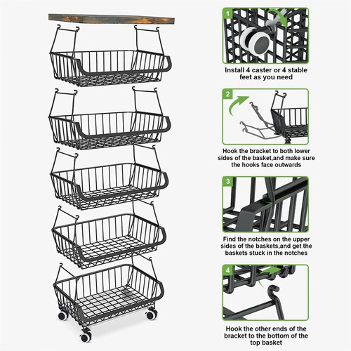 5 6 Tier Fruit Basket Rack Stackable Wire Basket Cart Vegetable Storage.jpg