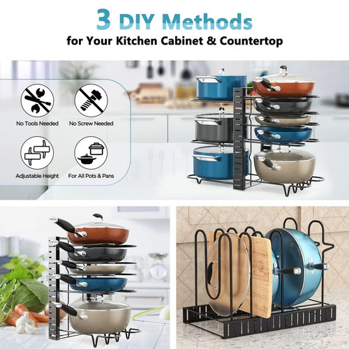 Pots and Pans Organizer 8 Tiers Pot Rack for Kitchen Cabinet.jpg