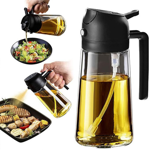 TrendPlain 16oz470ml Glass Olive Oil Sprayer for Cooking 2 in 1 Olive Oil Dispenser for Kitchen Gadg.jpg