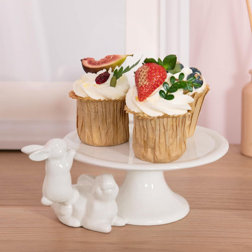 Ceramic Cake Stands Decorative Bunny Easter Decoration Birthday Cake Display Tray for Wedding Party .jpg